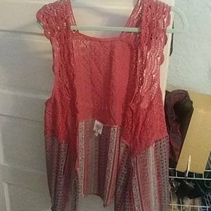 Self Esteem Pretty Plus Size Women's Top 2X